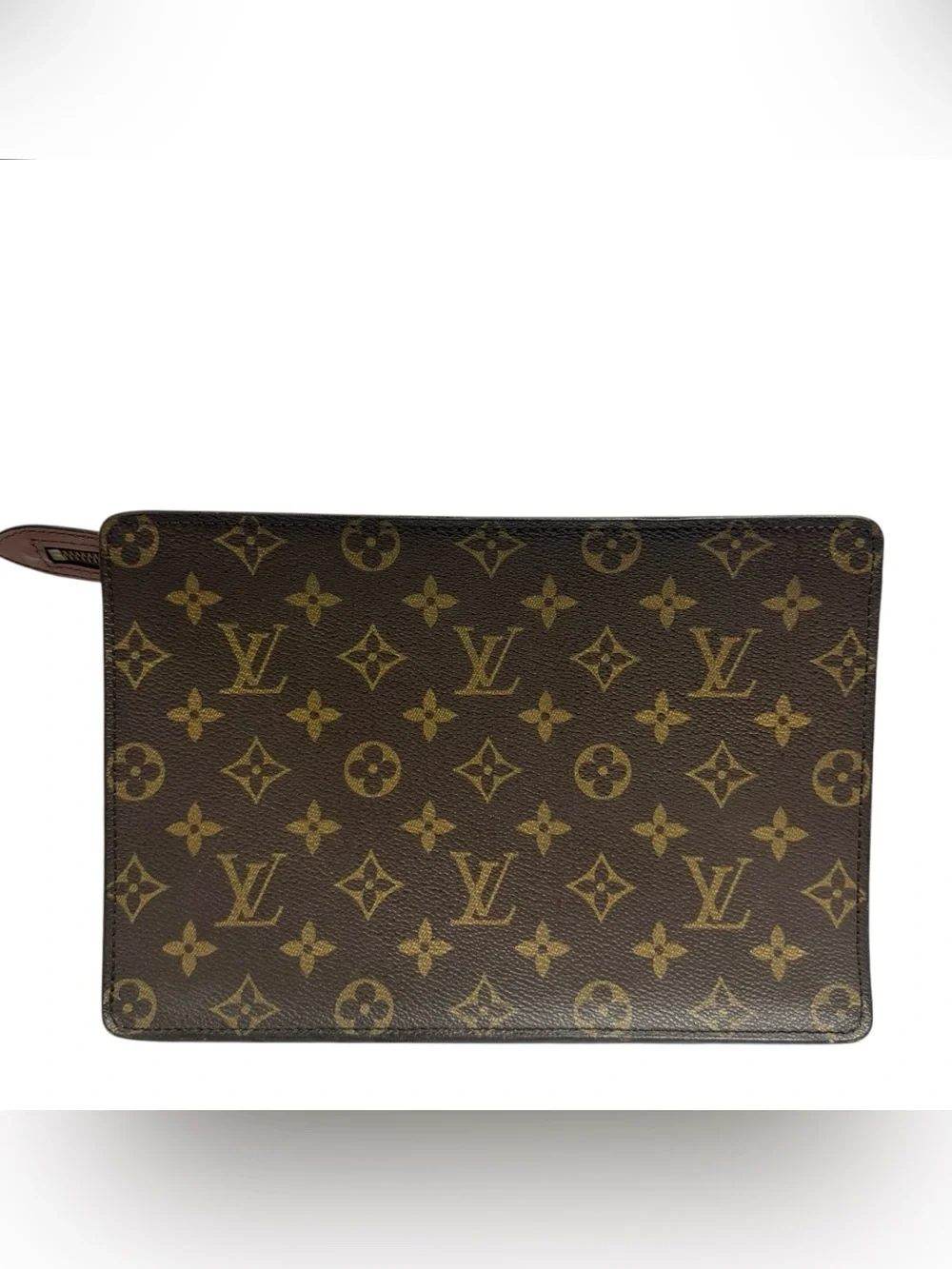 Louis Vuitton 1989 Monogram Leather Vintage Pochette Homme Clutch Bag